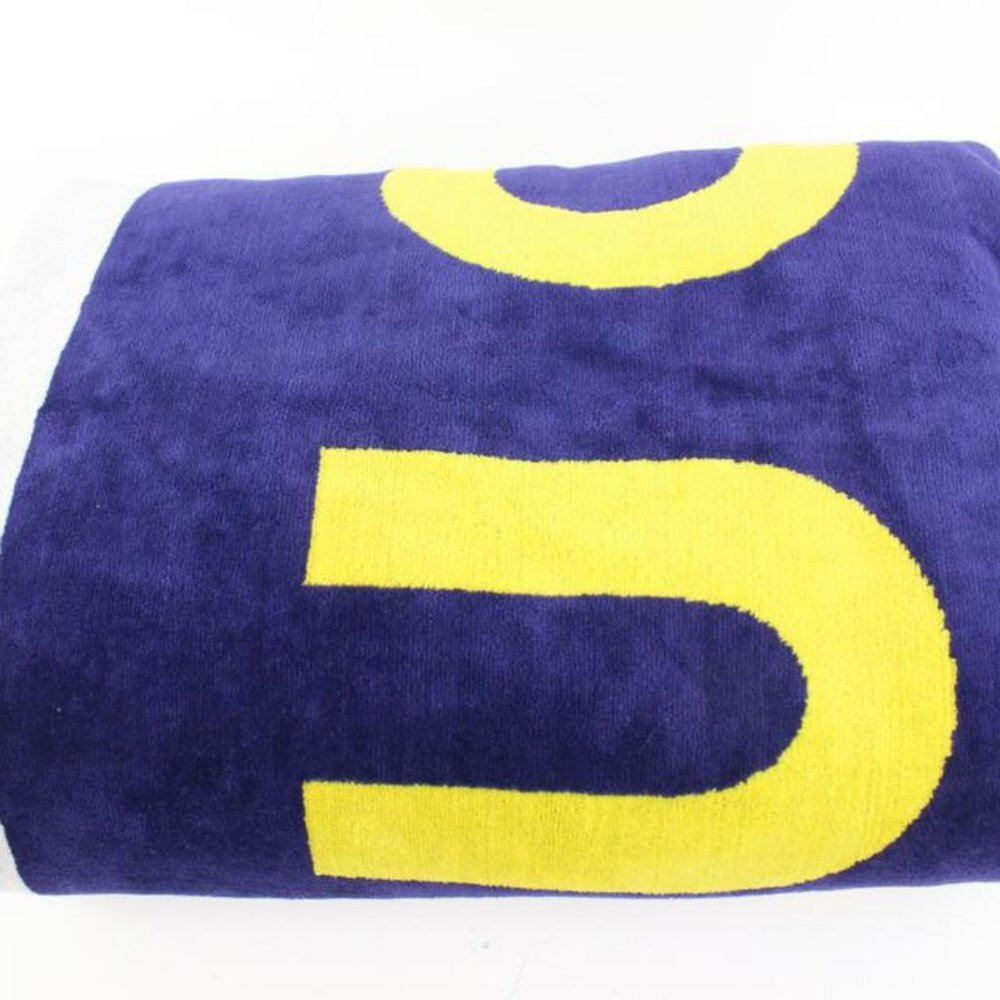 Louis Vuitton XL Huge Blue x Yellow x Red 2003 Auckland LV Cup Towel Throw 77lz4 - Picture 7 of 12